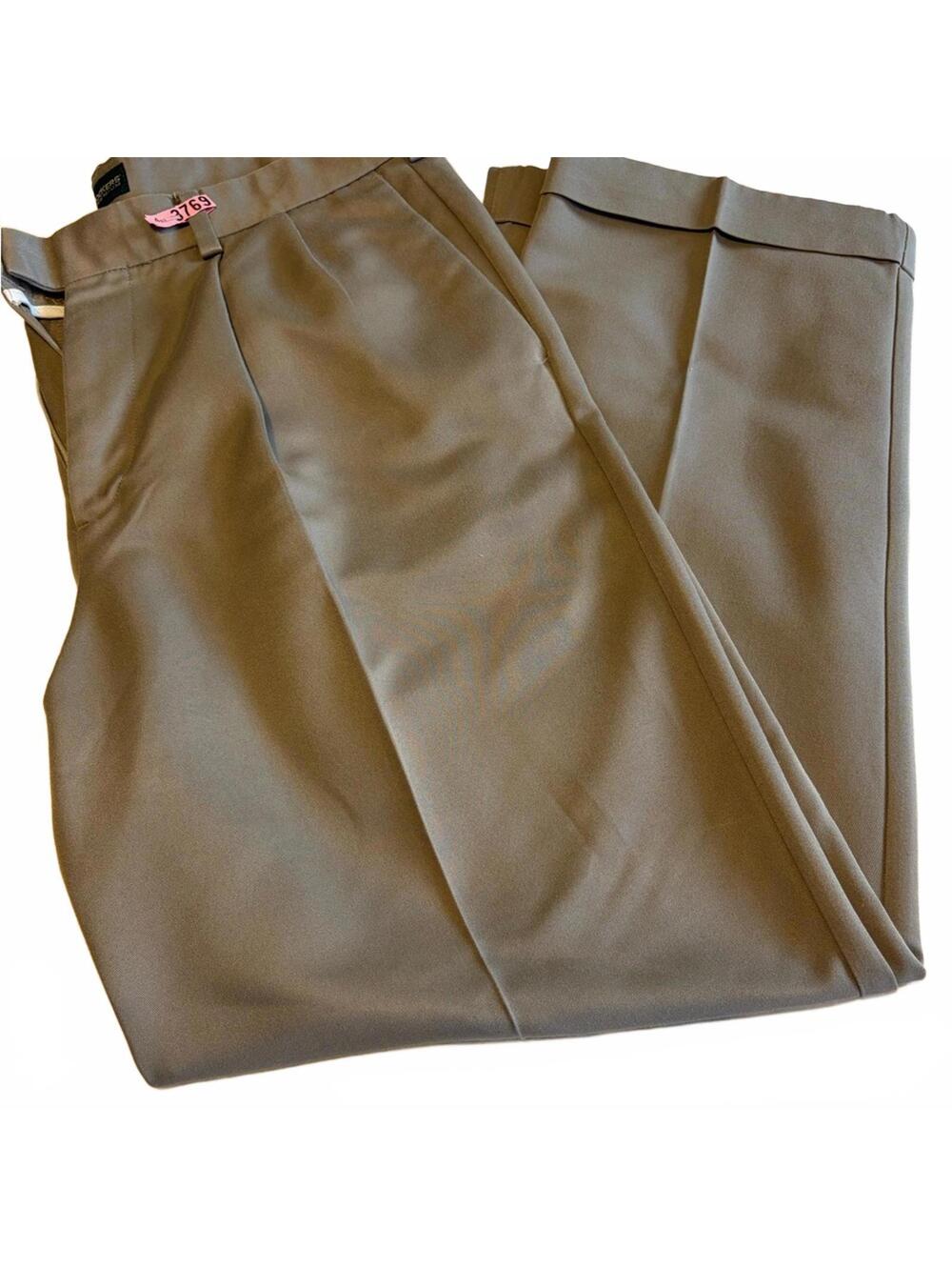 Dockers Classic Tan Trousers 34x30 Cuffed Khaki Dress Pants